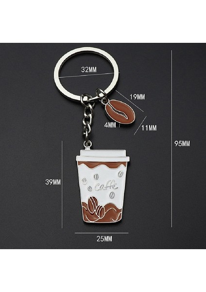 2 Adet Kahve Fincanı Anahtarlık Yaratıcı Metal Kolye Küçük Hediye Kahverengi (Yurt Dışından) fiyatları