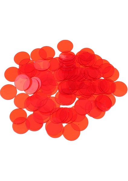 500PCS Profesyonel Bingo Oyun Cips Sayma Bingo Cips Kırmızı Kırmızı (Yurt Dışından)