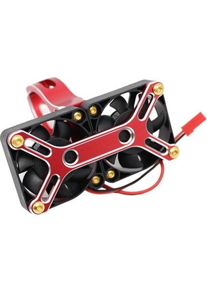 Motor Isı Emici Yüksek Hızlı Çift Fan Soğutucu 1/5 4WD Kamyon Parçaları Için Kırmızı (Yurt Dışından)