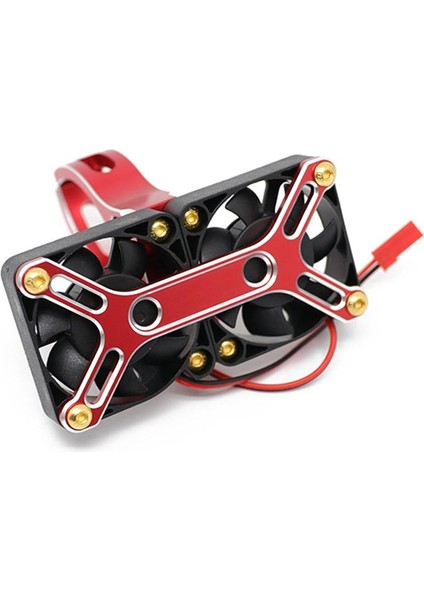 Motor Isı Emici Yüksek Hızlı Çift Fan Soğutucu 1/5 4WD Kamyon Parçaları Için Kırmızı (Yurt Dışından)