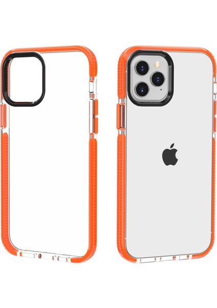 Hello- U iPhone 12 Mini 5.4 Inç Uyumlu Mat Doku Yumuşak Tpu Telefon Kılıfı - Turuncu (Yurt Dışından)