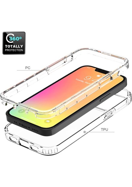 iPhone 13 Mini Için Düşmeye Dayanıklı Gradyan Renkli Tpu + Pc Telefon Kılıfı - Mavi (Yurt Dışından) indirimleri