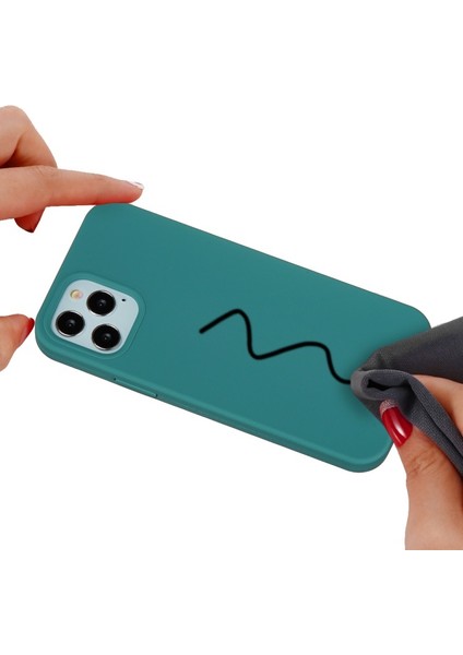 Hello- U iPhone 12 Mini 5.4 Inç Uyumlu Silikon Yumuşak Tpu Telefon Kılıfı - Koyu Yeşil (Yurt Dışından)