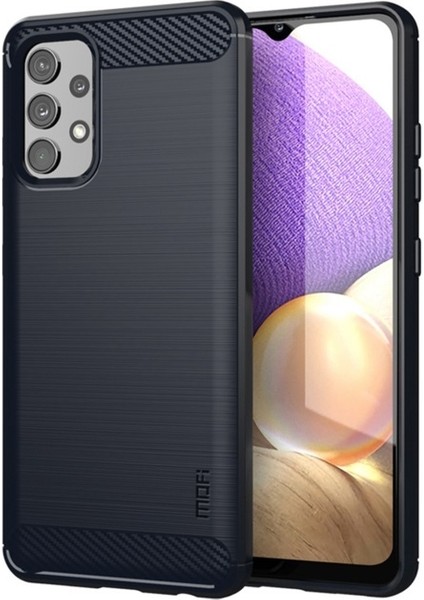Samsung Galaxy A32 4g Için Karbon Fiber Tpu Kılıf - Mavi (Yurt Dışından)