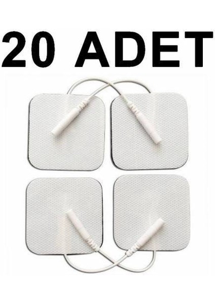 20 Adet Tens Pediı Kablolu Yedek Elektrot 5x5 Tens Pedi