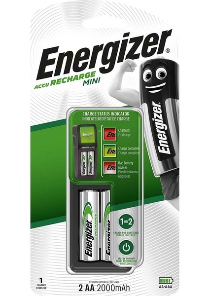 Mini Pil Şarj Cihazı - 2xaa 2000MAH