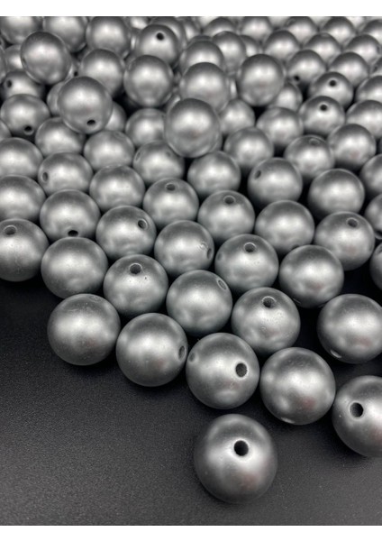 100GR 20MM Mat Metalik Gümüş Renk Boncuk, Çanta , Takı Yapım Boncuğu (100GR ~22 Adet) fiyatları