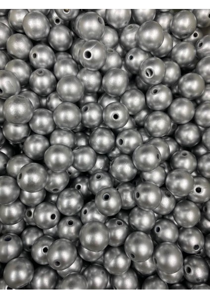 50GR 12MM Mat Metalik Gümüş Renk Boncuk, Çanta , Takı Yapım BONCUĞU(50GR ~50 Adet) fiyatları
