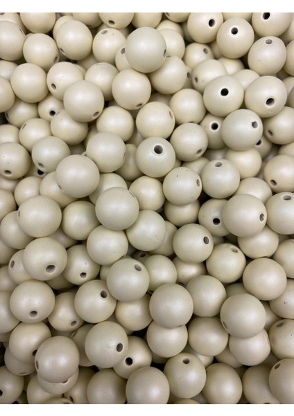 50GR 12MM Mat Metalik Krem Renk Boncuk, Çanta , Takı Yapım Boncuğu (50GR ~50 Adet) fiyatları