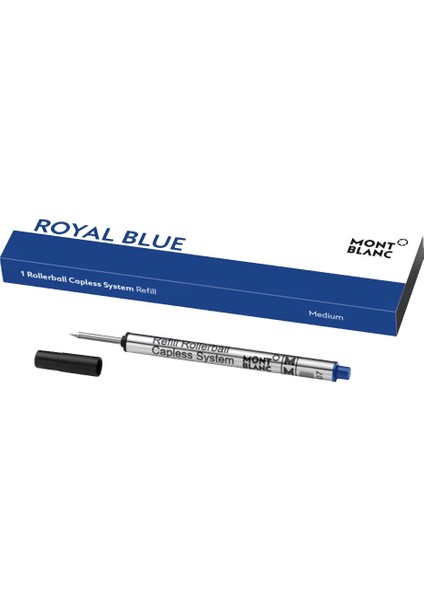 Rollerball Capless Refill Medium Blue 128243