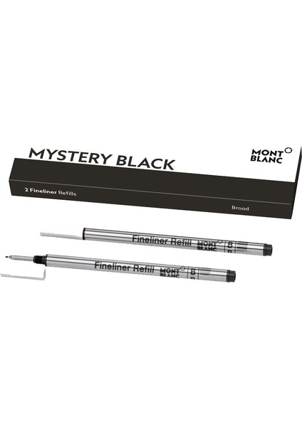 2 Fineliner Kalem Yedeği Bold Mystery Black 128247