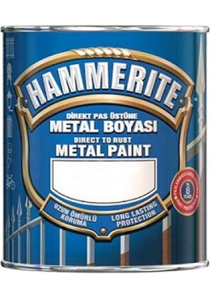 Hammerite Metal Boyası Düz Mavi 0,75 Lt