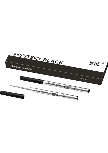 2 Tükenmez Kalem Yedeği Bold Mystery Black 128212