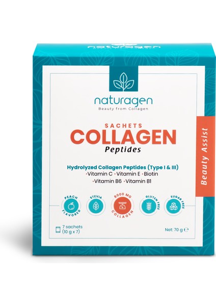 Collagen 7'Li Saşe - Beauty Assıst Şeftali Aromalı