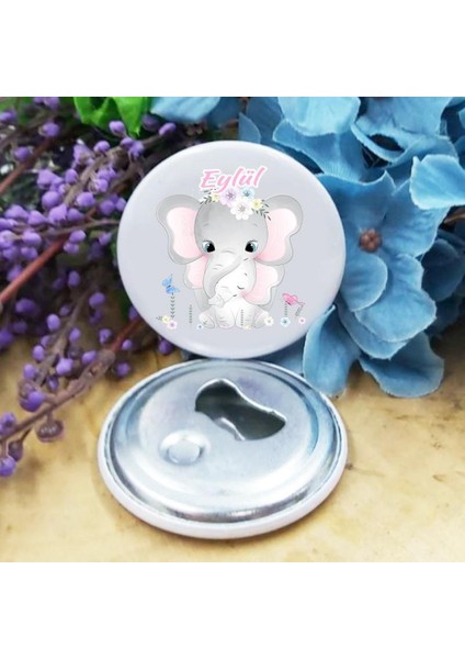 15 Adet Açacak Magnet Bebek Doğum Si, Bebek Şekeri, Bebek Mevlüt Şekeri Metal 58 mm