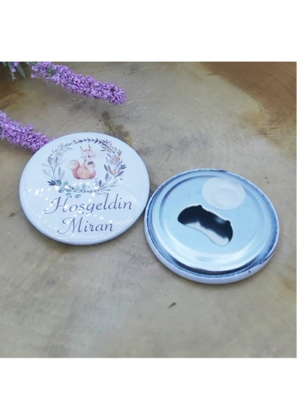 15 Adet Açacak Bebek Magnet Doğum Si Tavşanlı, Bebek Şekeri, Bebek Mevlüt Şekeri Metal 58 mm