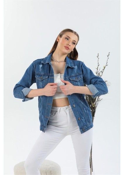 Kadın Yeni Model Kot Ceket 1226