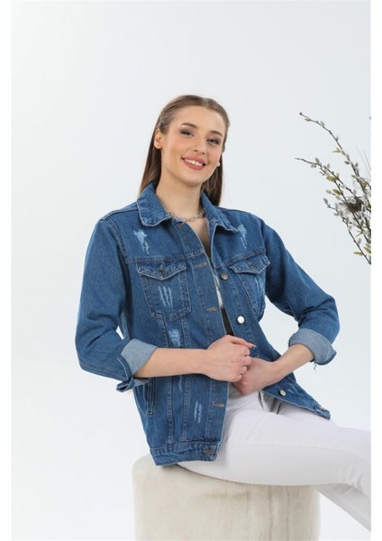 Kadın Yeni Model Kot Ceket 1226