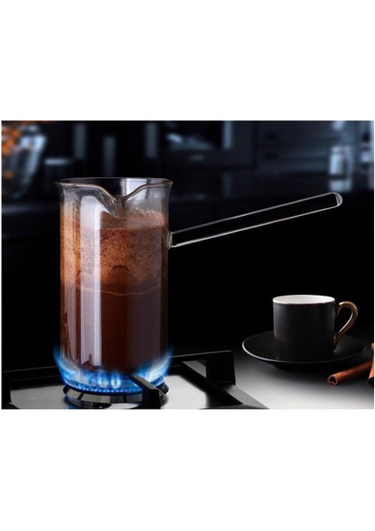2'li Siyah Mat Fincan Takımı & Cam Cezve & Cam Kavanoz Türk Kahvesi Hediye Seti modelleri