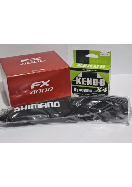 Fx 4000 Spin Olta Makinesi + Kendo Dyneema 4 Kat 120MT Örgü Ip + Melafısh Ayarlanabilir Spin Kamışını Koruma Taşıma Kılıfı