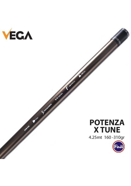 Potenza X-Tune 4,25 mt 160-310 gr Atarlı 3 Parça Surf Olta Kamışı Olta Kamış