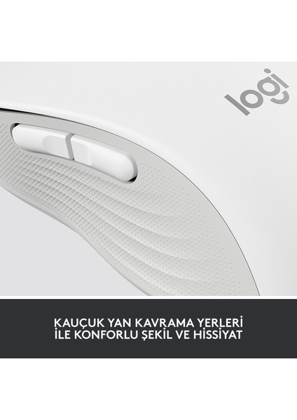 Signature M650 Küçük ve Orta Boy Sağ El Için Sessiz Kablosuz Mouse - Beyaz