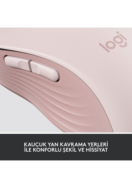 Signature M650 Küçük ve Orta Boy Sağ El Için Sessiz Kablosuz Mouse - Pembe