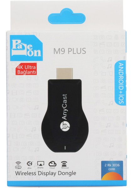 Anycast M9 Plus Siyah Görüntü, Ses Aktarıcı