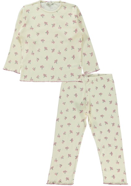 Kız Çocuk Pijama Takımı 6-9 Yaş Somon
