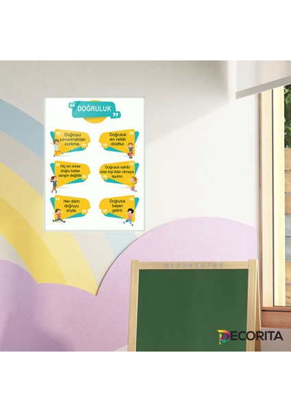 Okul | Cam Tablo | Doğruluk Tanımı | 30cm x 40cm
