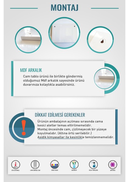 Okul | Cam Tablo | Doğruluk Tanımı | 30cm x 40cm modelleri