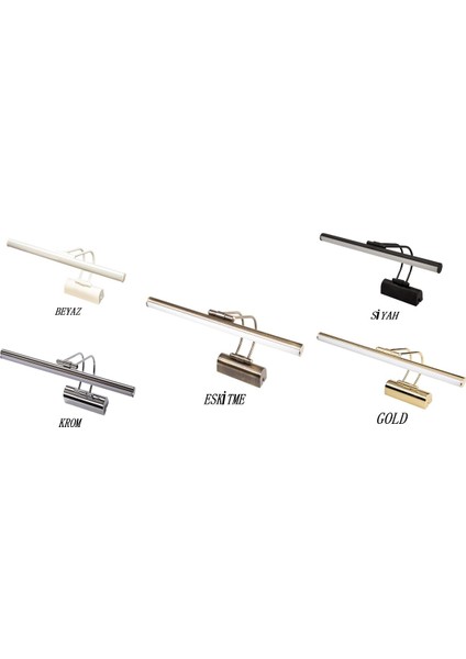 Resim,tablo,ayna Üstü Banyo Ledli Aplik 5 Renk Flüt Aplik 3000K Günışığı fiyatları