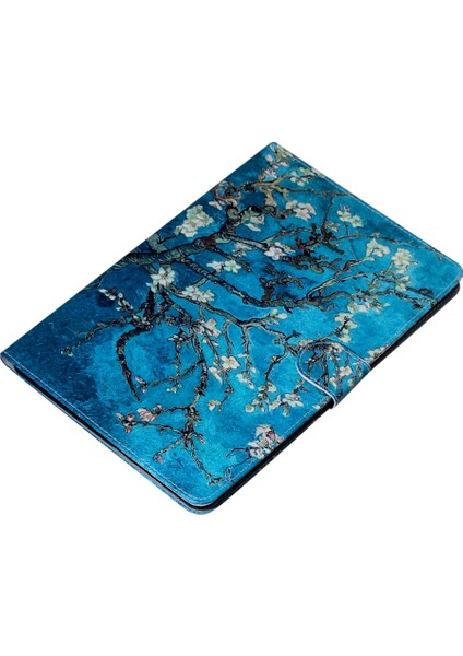Huawei Mediapad M5 Lite Için Kayısı Çiçeği Deri Kılıf 8 (Yurt Dışından)