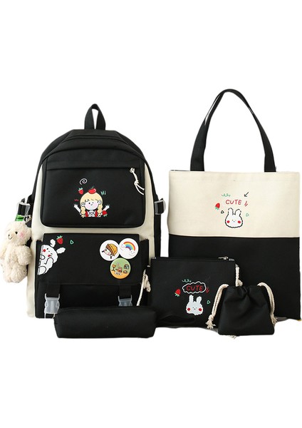 4 Parça Büyük Kapasiteli Okul Çantası Seti (Yurt Dışından)