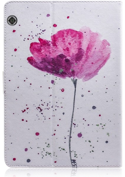 Huawei Mediapad T5 Için Mor Orkide Deri Kılıfı (Yurt Dışından)