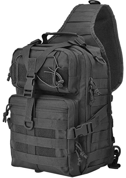 Açık Bisiklet Molle Crossbody Çanta Siyah