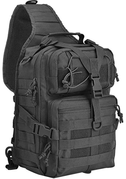 Açık Bisiklet Molle Crossbody Çanta Siyah