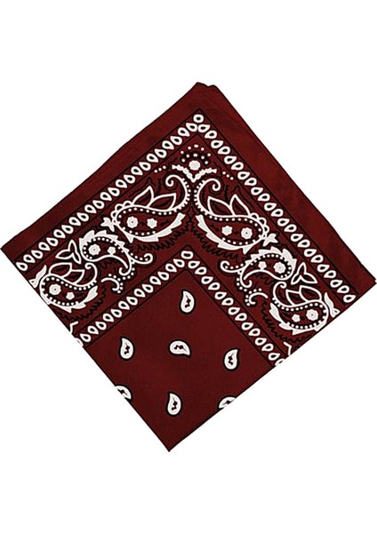 Kadın Erkek Yenilik Paisley Baskı Kovboy Bandana Eşarp Kafa Wrap Boyun Kıyacak Şarap Kırmızı modelleri