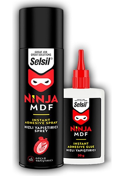 Ninja Hızlı Yapıştırıcı 50GR + 200ML Hızlı Yapıştırıcı Spreyi