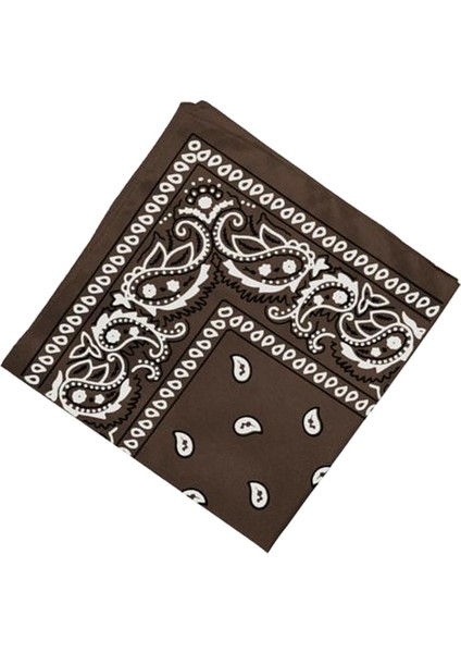 Paisley Baskı Bandana Kafa Wrap Boyun Saç Bandı Bileklik Mendil Kahve fırsatları