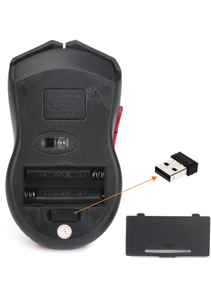 Kablosuz Oyun Fare 2.4g Bilgisayar Optik Oyunu Fareler 2400 Dpı 6buttons Siyah (Yurt Dışından) modelleri