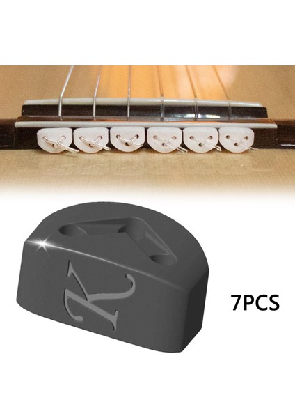 7x Gitar Dize Tutucu Klasik Gitar Flamenko Gitar Aksesuarları Için Siyah( Yurt Dışından)(Yurt Dışından)