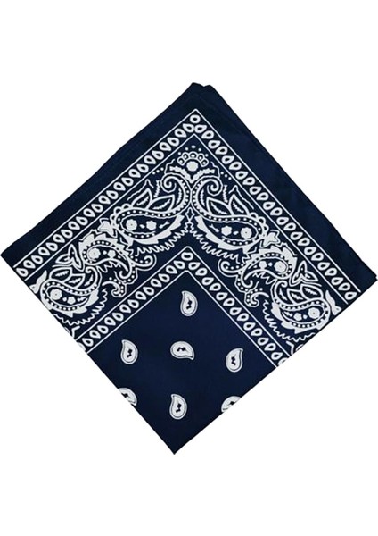 Yenilik Pamuklu Paisley Baskı Bandana Başkanı Wrap Boyun Eşarp Mendil Donanma modelleri