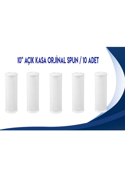 10 Adet 10inç Kapaklı Endikaplı Spun Açık Kasa Su Arıtma Cihazı