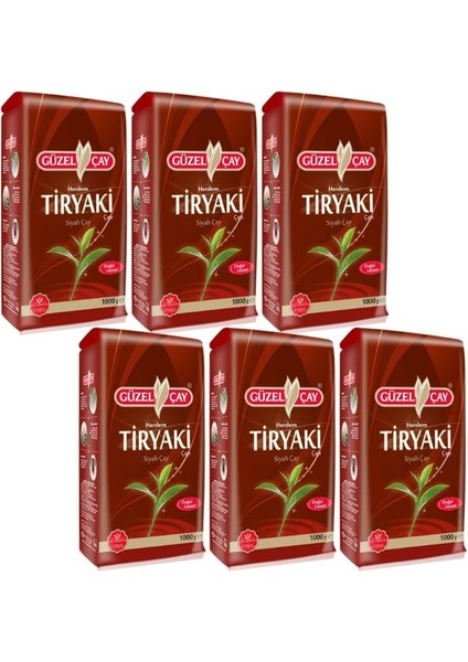 Herdem Tiryaki Siyah Dökme Çay 6 x 1 kg