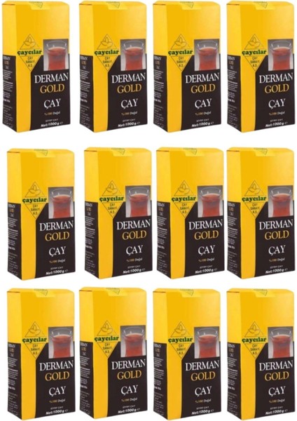 Derman Gold Siyah Dökme Çay 1 kg 12 Adet