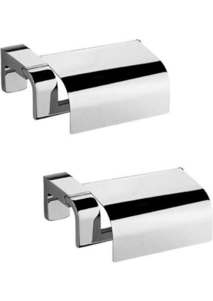 Banyo Premium Kapaklı Tuvalet Kağıtlık 71009 Ikili Paket
