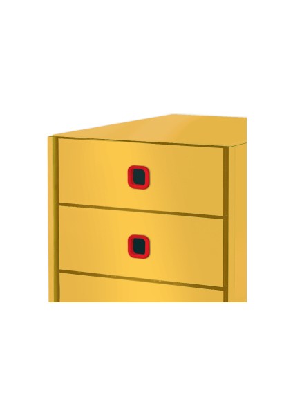 Click & Store Cosy 3 Çekmeceli Evrak Rafı Sarı