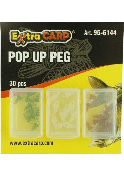 Sazan Grubu Boili Vidası Pop Up Peg Extracarp 30’lu Kutu 3 Renk