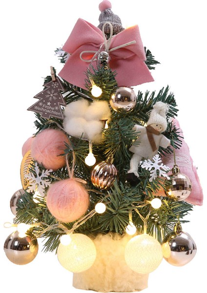 14 "noel Ağacı Ev Alışveriş Merkezi Pencere Pencere Masası Noel Ağacı Dekor Pembe